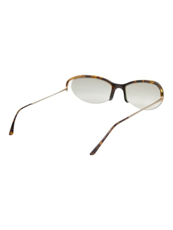 Prada Sunglasses Half Rim Gradient Lens Brown Acetate Metal 1- Eyewear main image 6
